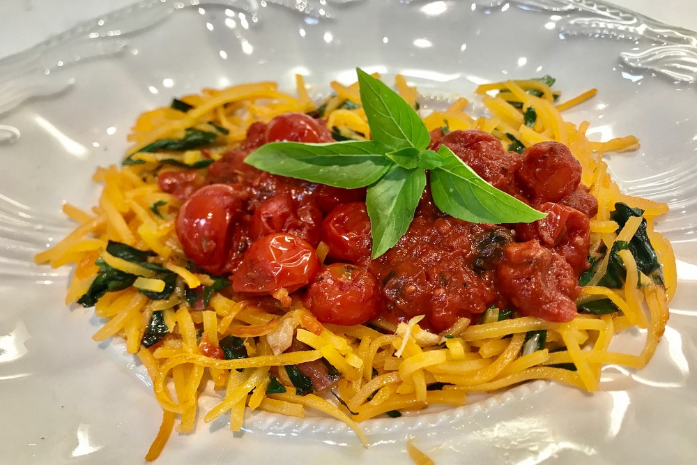 Michelin Starred Chef's Cherry Tomato Marinara With Butternut Squash Noodles
