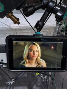 close up of film camera preview